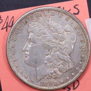 1881-S Morgan Silver Dollar, Affordable Circulated Coin, Store #13598