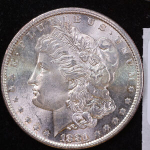 1881-S Morgan Silver Dollar, Affordable Uncirculated Coin, Store #14076
