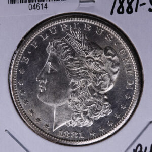 1881-S Morgan Silver Dollar, Brilliant Un-Circulated condition, Store #04614