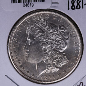 1881-S Morgan Silver Dollar, Brilliant Un-Circulated condition, Store #04619