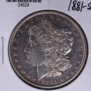 1881-S Morgan Silver Dollar, Extremely Fine Circulated condition, Store #04624