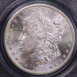 1881-S Morgan Silver Dollar, PCGS Certified MS64. Store #08719