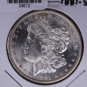 1881-S Morgan Silver Dollar, Un-Circulated condition, Cleaned/Polished. Store #04613