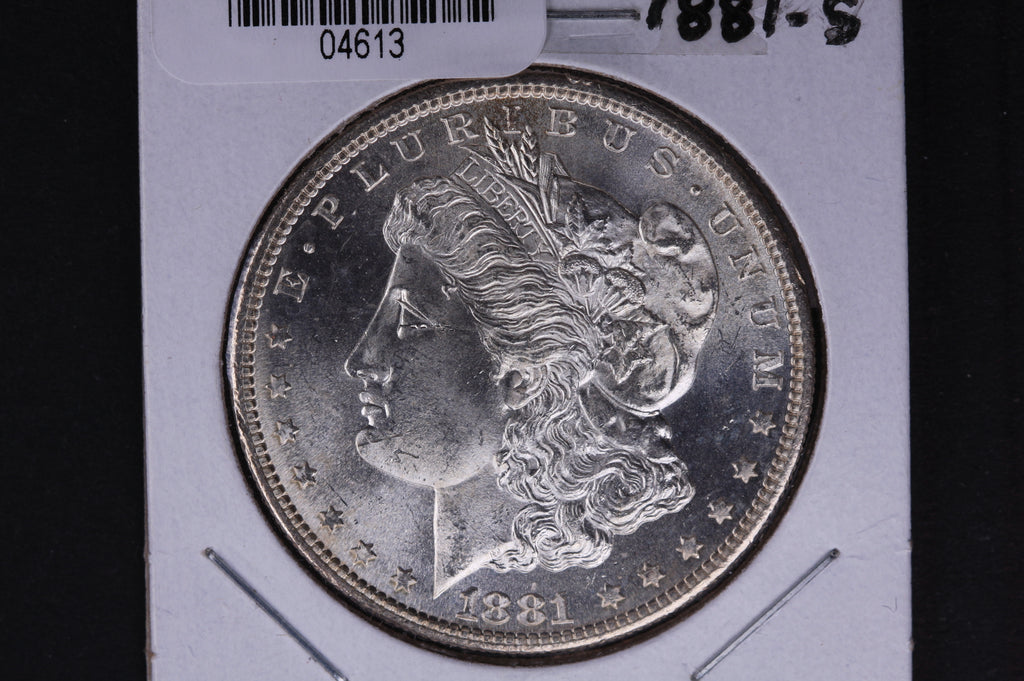 1881-S Morgan Silver Dollar, Un-Circulated condition, Cleaned/Polished. Store #04613