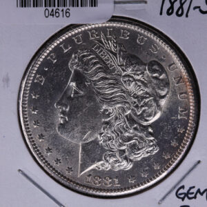 1881-S Morgan Silver Dollar, Un-Circulated condition, Store #04616