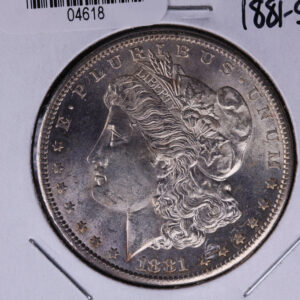 1881-S Morgan Silver Dollar, Un-Circulated condition, Store #04618