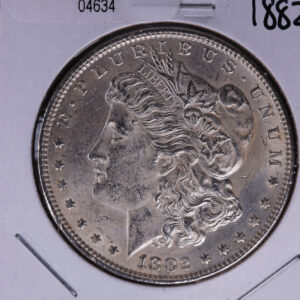1882 Morgan Silver Dollar, About Un-Circulated condition. Coin Store #04634
