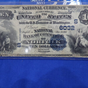1882 National Currency, "Norfolk, Virginia", Large Size Note. "Hard Note".
