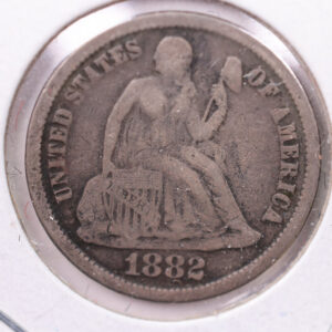 1882 Seated Liberty Silver Dime., V.F +., Store Sale #19143