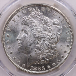 1883-CC Morgan Silver Dollar, PCGS MS-62, GSA, Affordable Collectible Coin, Sale #353443