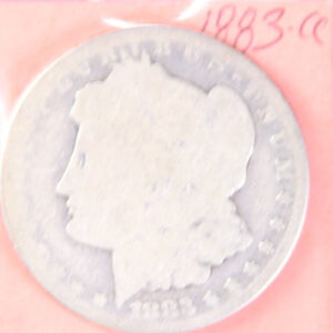 1883-CC Morgan Silver Dollar. Very Good Circulated Coin. Store #10524