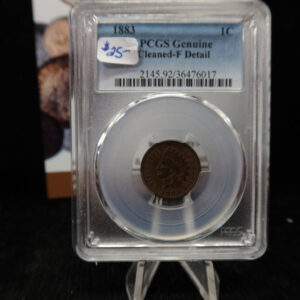 1883 Indian Head Small Cent. PCGS Graded Cleaned-F Detail. Store # 08505