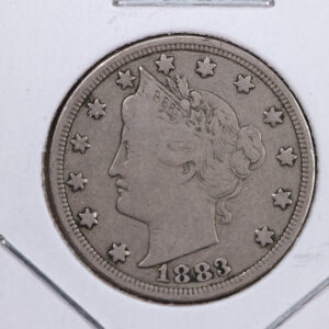 1883 Liberty Nickel, Circulated Collectible Coin, No Cents. Store #11677