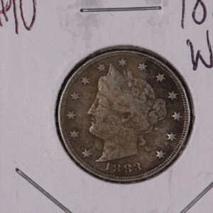1883 Liberty Nickel, Circulated Collectible Coin, With Cents. Store #07312