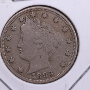 1883 Liberty Nickel, With Cents, Circulated Collectible Coin. Store #11791
