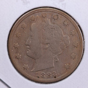 1883 Liberty Nickel, With Cents, Circulated Collectible Coin. Store #11824