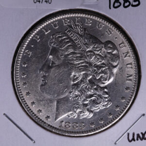 1883 Morgan Silver Dollar, Un-Circulated condition. Prev. cleaned and polished. #04740