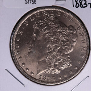 1883-O Morgan Silver Dollar, Brilliant Un-Circulated condition. Coin Store #04756