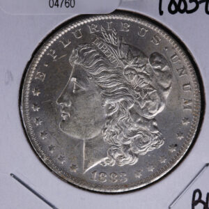 1883-O Morgan Silver Dollar, Brilliant Un-Circulated condition. Coin Store #04760