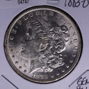 1883-O Morgan Silver Dollar, GEM Brilliant Un-Circulated condition. Coin Store #04747