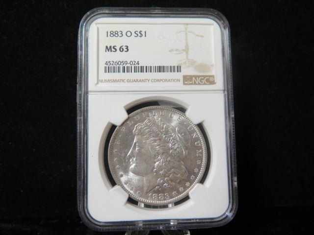 1883-O Morgan Silver Dollar, NGC Graded MS 63 UNC. Store #03121