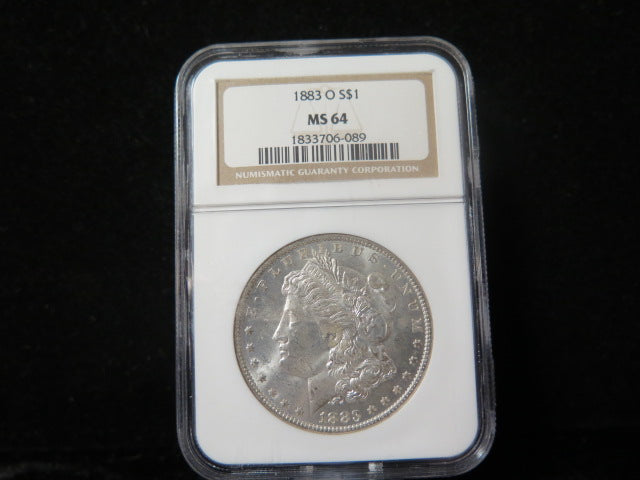 1883-O Morgan Silver Dollar, NGC Graded MS 64 UNC. Store #03123