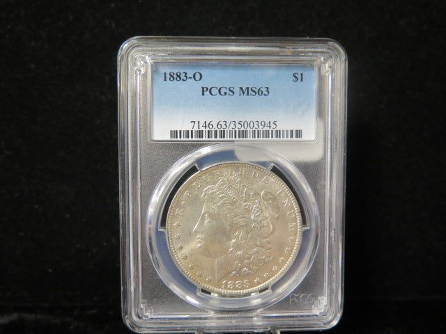 1883-O Morgan Silver Dollar, PCGS Graded MS 63 UNC. Store #03120
