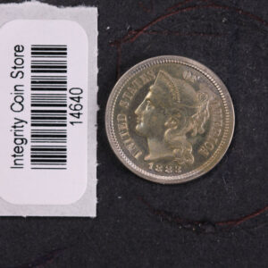 1883 Three Cent Copper Nickel (CN). Affordable Collectible Coin. Store #14640