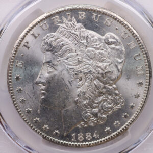 1884-CC Morgan Silver Dollar, PCGS MS-62, GSA, Affordable Collectible Coin, Sale #353452