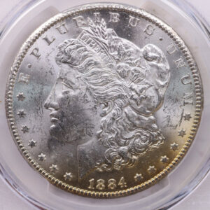 1884-CC Morgan Silver Dollar, PCGS MS-62GSA, Affordable Collectible Coin, Sale #353452