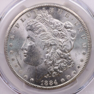 1884-CC Morgan Silver Dollar, PCGS MS-63, GSA, Affordable Collectible Coin, Sale #353454