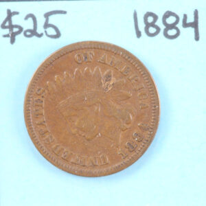 1884 Indian Head Cent, Circulated Affordable Coin, Store #90217