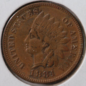 1884 Indian Head Cent, Nice Coin AU Details, Store #83138