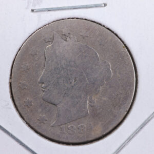 1884 Liberty Nickel, Circulated Collectible Coin. Store #11680