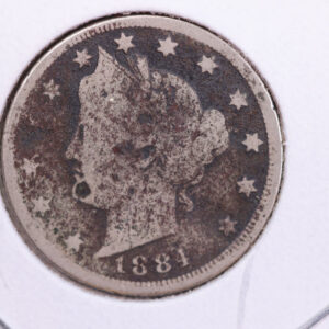 1884 Liberty Nickel, Circulated Collectible Coin. Store #11825
