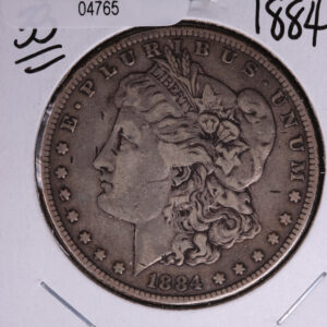1884 Morgan Silver Dollar, Very Fine Circulated condition. Coin Store #04765