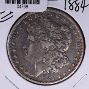 1884 Morgan Silver Dollar, Very Fine Circulated condition. Coin Store #04768