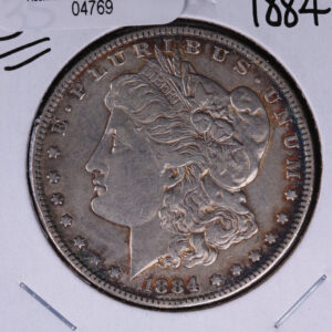 1884 Morgan Silver Dollar, Very Fine Circulated condition. Coin Store #04769