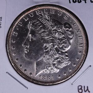 1884-O Morgan Silver Dollar, Brilliant Un-circulated condition, Coin Store #04782