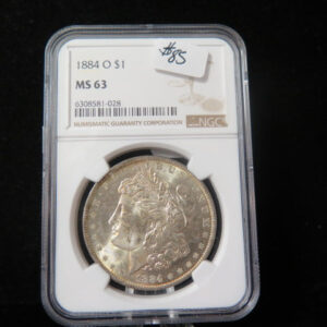 1884-O Morgan Silver Dollar, NGC Graded MS 63 UNC. Store #03137