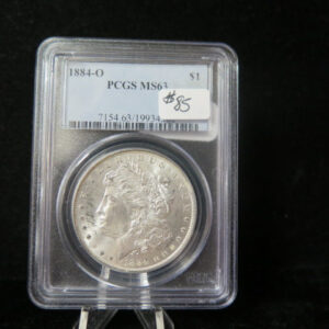 1884-O Morgan Silver Dollar, PCGS Graded MS 63 UNC. Store #03132