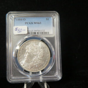 1884-O Morgan Silver Dollar, PCGS Graded MS 63 UNC. Store #03136