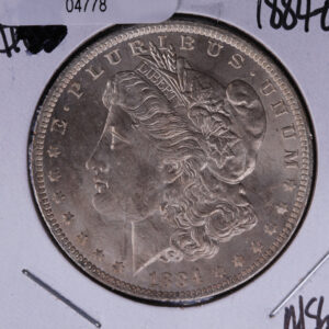 1884-O Morgan Silver Dollar, Un-circulated condition, Toned. Coin Store #04778