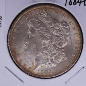 1884-O Morgan Silver Dollar, Un-circulated condition, Toned. Coin Store #04780