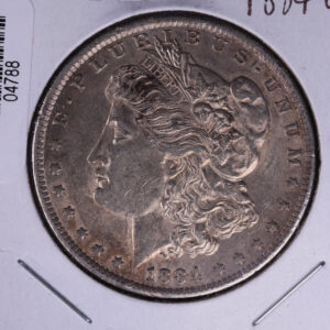 1884-O Morgan Silver Dollar, XF Circulated condition. Coin Store #04788