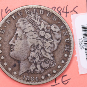 1884-S Morgan Silver Dollar, Affordable Circulated Coin, Store Sale#13609