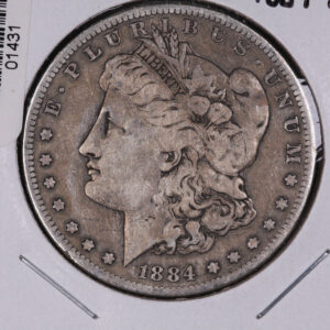 1884-S Morgan Silver Dollar, Average Circulated Condition, Store #01431