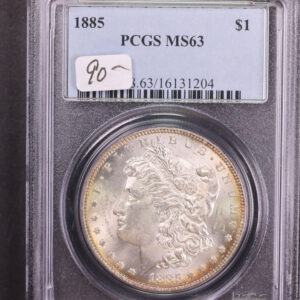 1885 Morgan Silver Dollar, PCGS Certified MS63, Nice Eye Appeal. Store #08714