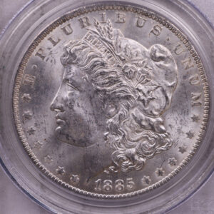 1885-O Morgan Silver Dollar., PCGS MS-63., Store #553