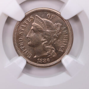 1886 3 Cent CN, Great Eye Appeal. NGC PF-65., SALE #88211